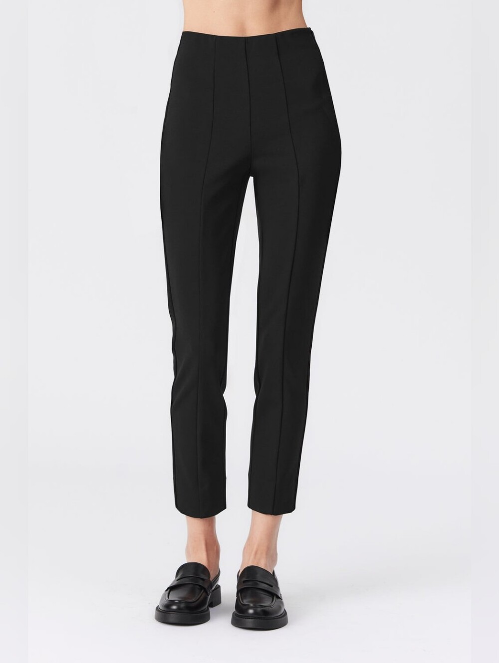 Louise Kennedy Philippa Stretch Italian Skinny Cigarette Trouser in Storm Black